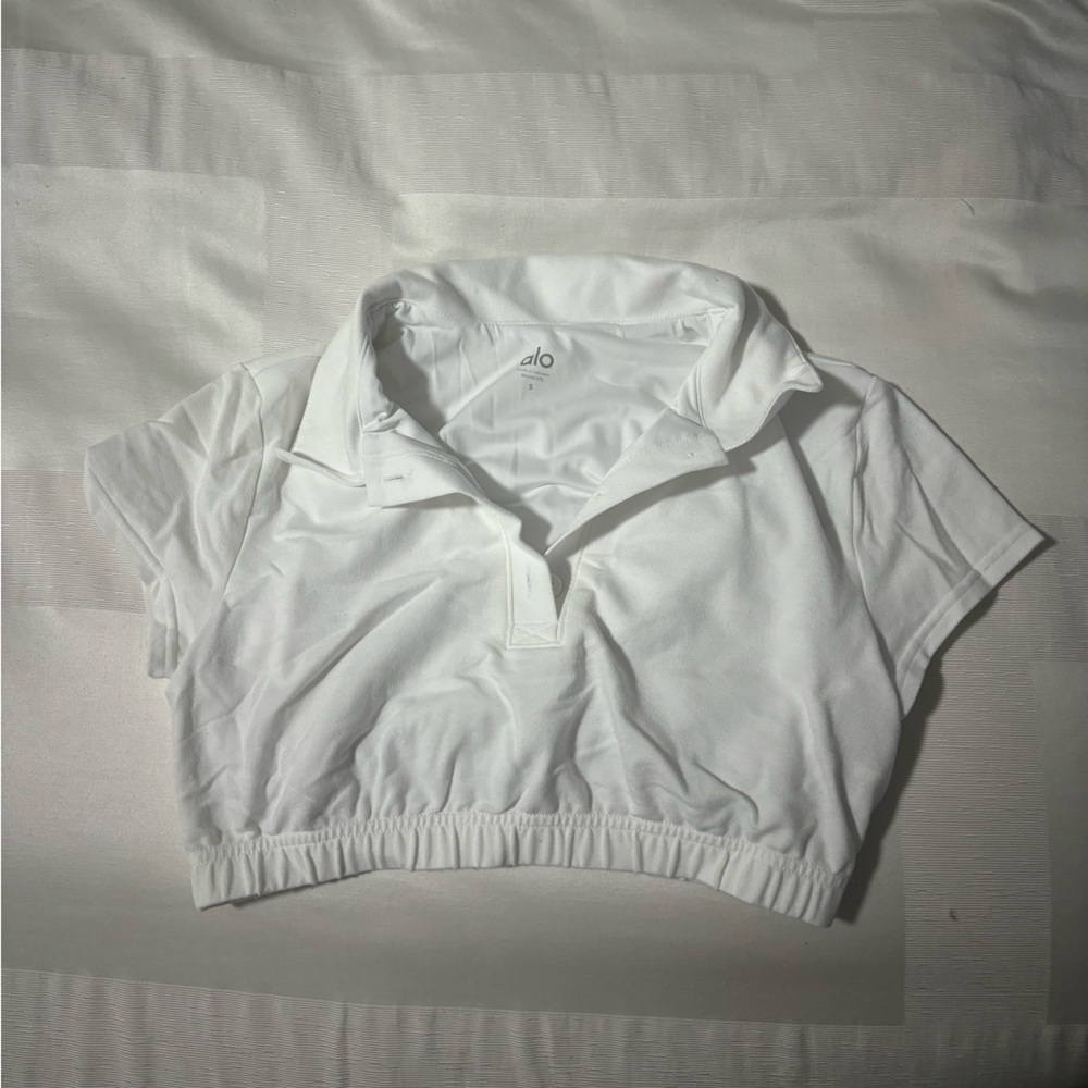 Alo Cropped Prestige Polo Top